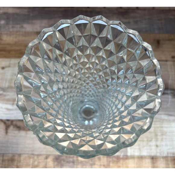 Vintage Crystal glass diamond pattern vase Art Deco - Picture 3 of 6